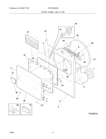 05 - Front Panel / Lint Filter parts for Frigidaire Dryer FCED3000ES0 from AppliancePartsPros.com