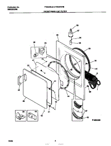 03 - Front Panel / Lint Filter parts for Frigidaire Dryer FDE546NBT2 from AppliancePartsPros.com