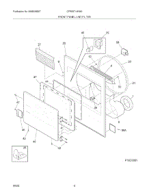05 - Front Panel / Lint Filter parts for Frigidaire Dryer CFRE5714KW0 from AppliancePartsPros.com