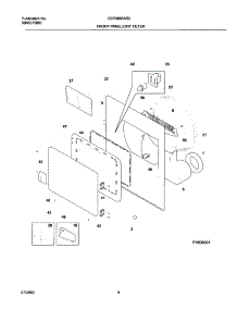 05 - Frnt Pnl,Door parts for Frigidaire Dryer CER3600AS0 from AppliancePartsPros.com