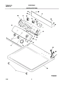 07 - Controls / Top Panel parts for Frigidaire Dryer CRGR5700AS1 from AppliancePartsPros.com