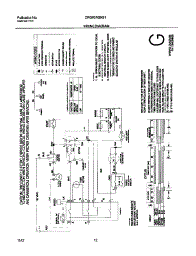 12 - Wiring Diagram parts for Frigidaire Dryer CRGR5700AS1 from AppliancePartsPros.com