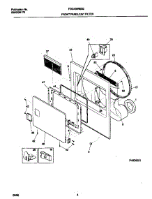 03 - Front Panel / Lint Trap parts for Frigidaire Dryer FDG436RES2 from AppliancePartsPros.com