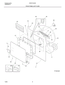 05 - Front Panel / Lint Filter parts for Frigidaire Dryer CRGF342AS4 from AppliancePartsPros.com