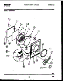 03 - Door Parts parts for Frigidaire Dryer DE5520RW1 from AppliancePartsPros.com