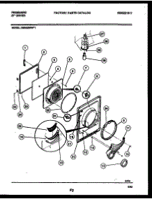 03 - Door Parts parts for Frigidaire Dryer DE6420RW1 from AppliancePartsPros.com
