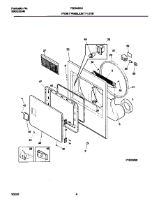 03 - P16d0020 Frnt Pnl,Door parts for Frigidaire Dryer FDE648GHT0 from AppliancePartsPros.com