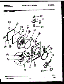 03 - Door Parts parts for Frigidaire Dryer DG6420RW3 from AppliancePartsPros.com