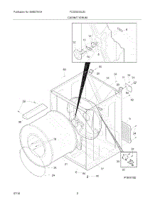 03 - Cabinet / Drum parts for Frigidaire Dryer FCGD2000LS0 from AppliancePartsPros.com