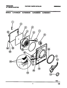 03 - Door, Front Panel, Lint Filter parts for Frigidaire Dryer FDE336NBS1 from AppliancePartsPros.com