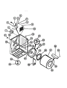 02 - Cabinet, Drum, Heat Duct parts for Frigidaire Dryer DG8800PW1 from AppliancePartsPros.com