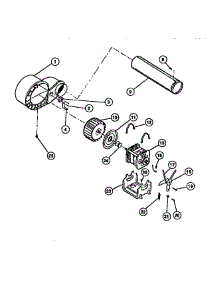 05 - Motor, Fan Housing, Exhaust Duct parts for Frigidaire Dryer DG8800PW1 from AppliancePartsPros.com
