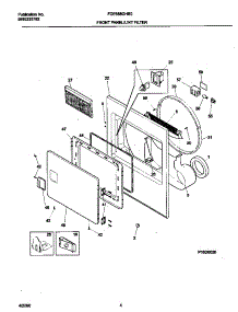 03 - P16d0020 Frnt Pnl,Door parts for Frigidaire Dryer FDE558GHS0 from AppliancePartsPros.com