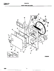 03 - Front Panel / Lint Filter parts for Frigidaire Dryer FDE847GET0 from AppliancePartsPros.com