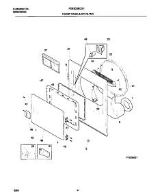 03 - P16d0021 Frnt Pnl,Door parts for Frigidaire Dryer FDEB23RGS1 from AppliancePartsPros.com