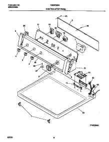 04 - P16c0054 Control Panel parts for Frigidaire Dryer FDE875GHT0 from AppliancePartsPros.com