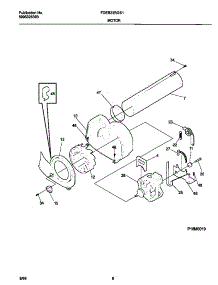 05 - P16m0019 Motor, Blower parts for Frigidaire Dryer FDEB23RGS1 from AppliancePartsPros.com