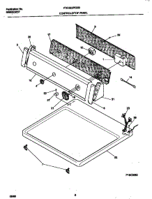04 - P16c0062 Control Panel parts for Frigidaire Dryer FDEB23RGS0 from AppliancePartsPros.com