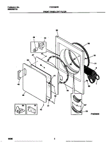 03 - Front Panel / Lint Filter parts for Frigidaire Dryer FDG336RBT2 from AppliancePartsPros.com