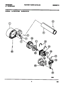 05 - Motor, Fan Housing, Exhaust Duct parts for Frigidaire Dryer F32C747CS0 from AppliancePartsPros.com