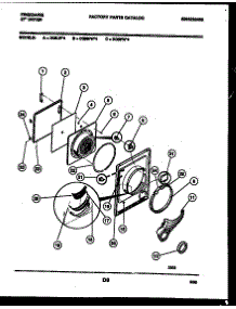 03 - Door Parts parts for Frigidaire Dryer DGISFW4 from AppliancePartsPros.com
