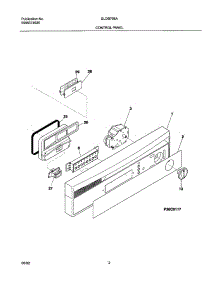 03 - Control Panel parts for Frigidaire Dishwasher GLDB756AQ1 from AppliancePartsPros.com