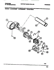 04 - Motor, Fan Housing, Exhaust Duct parts for Frigidaire Dryer FDE336RBT0 from AppliancePartsPros.com