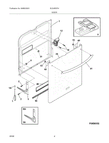05 - Door parts for Frigidaire Dishwasher GLD4050RHS0 from AppliancePartsPros.com