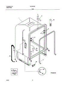 07 - Tub parts for Frigidaire Dishwasher GLDB756AQ1 from AppliancePartsPros.com