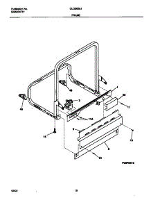 06 - Frame parts for Frigidaire Dishwasher GLDB656JT0 from AppliancePartsPros.com