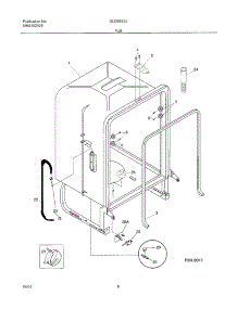 07 - Tub parts for Frigidaire Dishwasher GLDB653JT1 from AppliancePartsPros.com
