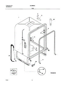 07 - Tub parts for Frigidaire Dishwasher GLDB958AB2 from AppliancePartsPros.com