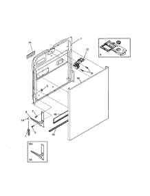Door parts for Frigidaire Dishwasher GLD958JB0 from AppliancePartsPros.com