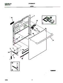03 - Door parts for Frigidaire Dishwasher GPDB698JC0 from AppliancePartsPros.com