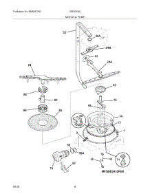 09 - Motor & Pump parts for Frigidaire Dishwasher LGBD2432LB0A from AppliancePartsPros.com