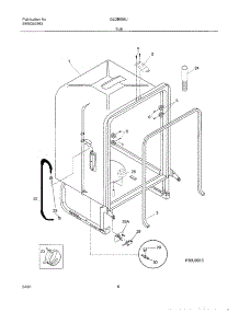 07 - Tub parts for Frigidaire Dishwasher GLDB656JT1 from AppliancePartsPros.com