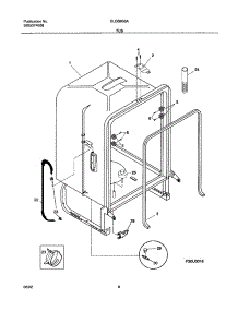 07 - Tub parts for Frigidaire Dishwasher GLDB958AB1 from AppliancePartsPros.com