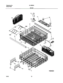 13 - Racks parts for Frigidaire Dishwasher GLDB958AB1 from AppliancePartsPros.com