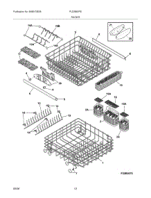 13 - Racks parts for Frigidaire Dishwasher PLD2850REB2 from AppliancePartsPros.com