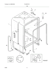 07 - Tub parts for Frigidaire Dishwasher PLD4050RHC1 from AppliancePartsPros.com