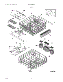 13 - Racks parts for Frigidaire Dishwasher PLD2855RFC2 from AppliancePartsPros.com