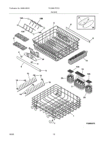 13 - Racks parts for Frigidaire Dishwasher PLD2851RDC3 from AppliancePartsPros.com