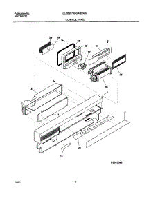 03 - Control Panel parts for Frigidaire Dishwasher GLDB957AB0 from AppliancePartsPros.com
