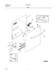 05 - Door parts for Frigidaire Dishwasher PLDB998CC0 from AppliancePartsPros.com