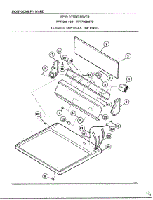 Electric Dryer / Console / Controls / Top Panel parts for Frigidaire Dryer 7208B from AppliancePartsPros.com