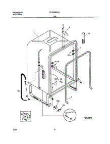 07 - Tub parts for Frigidaire Dishwasher PLDB998AC0 from AppliancePartsPros.com