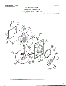 Door, Front Panel, Lint Filter parts for Frigidaire Dryer 7007B from AppliancePartsPros.com