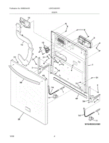 05 - Door parts for Frigidaire Dishwasher LGHD2433KM1 from AppliancePartsPros.com