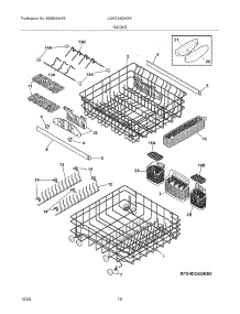 13 - Racks parts for Frigidaire Dishwasher LGHD2433KM1 from AppliancePartsPros.com