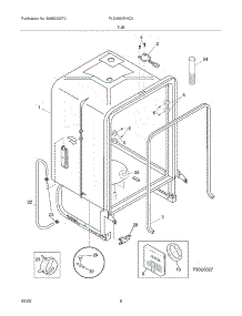 07 - Tub parts for Frigidaire Dishwasher PLD4050RHC0 from AppliancePartsPros.com